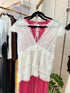 Polka Dot Ruffle V-Neck Tops
